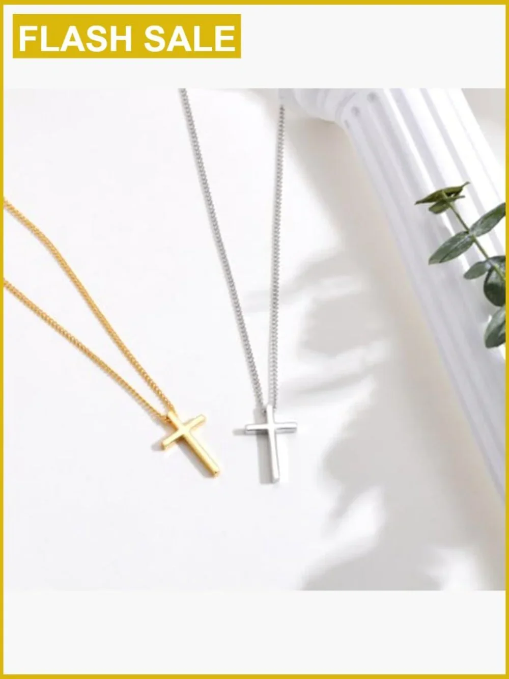 925 Sterling Silver Cross Necklace for Boys Dainty Faith Pendant First